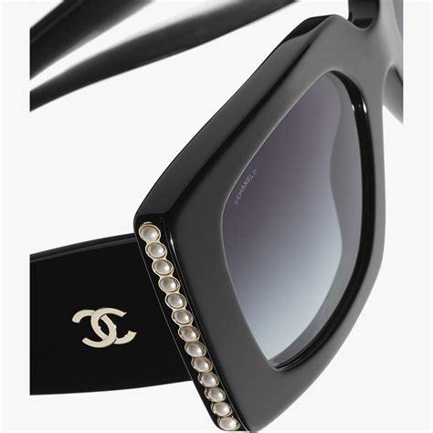 chanel sunglasses with gold sides|chanel sunglasses women with pearl.